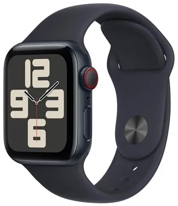 Apple Watch SE GPS + Cellular 40mm - Midnatt aluminiumfodral med midnatt sportarmband - M/L